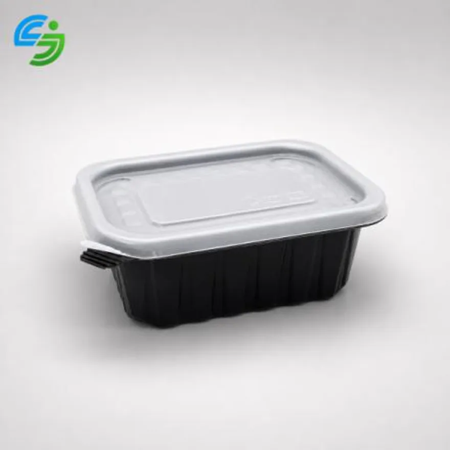 사각반죽용기 400ml 중 검정 600개세트(몸통+뚜껑) 이미지