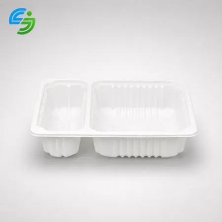 일회용 2칸 실링용기 23195-2B (백색) 600개 