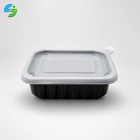 사각반죽용기 300ml 미니죽용기 계란찜용기 소 검정 600개세트 (몸통+뚜껑)