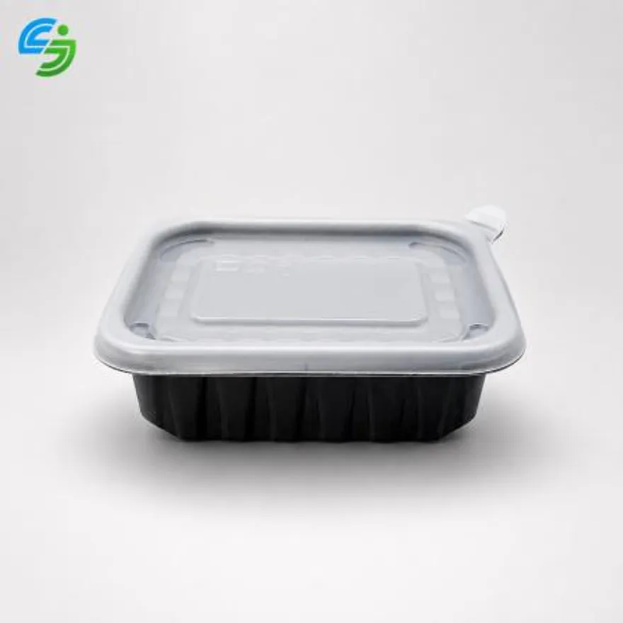 사각반죽용기 300ml 미니죽용기 계란찜용기 소 검정 600개세트 (몸통+뚜껑) 이미지