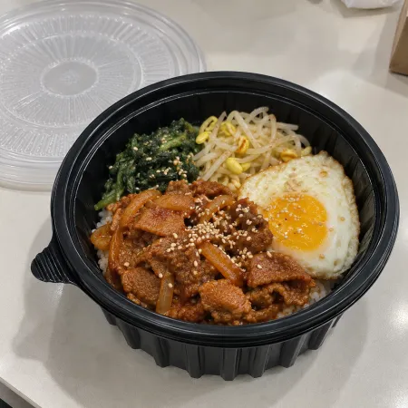 190파이 냉면용기 소 (검정) 몸통+뚜껑 300개세트 탕용기  이미지