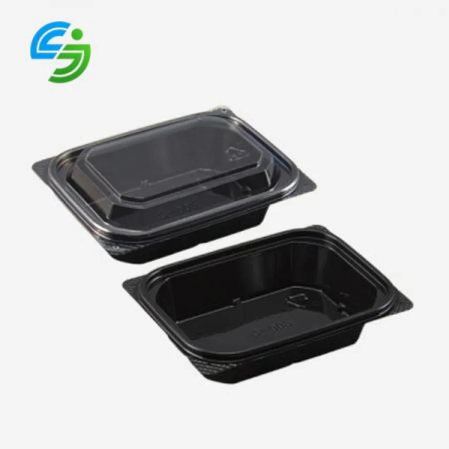 반찬용기 D-002 블랙 1000개 PET 실링용기 사각용기 포장용기 이미지