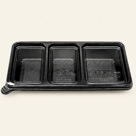 3칸 반찬용기 소스용기 몸통+뚜껑 600개세트 찬용기