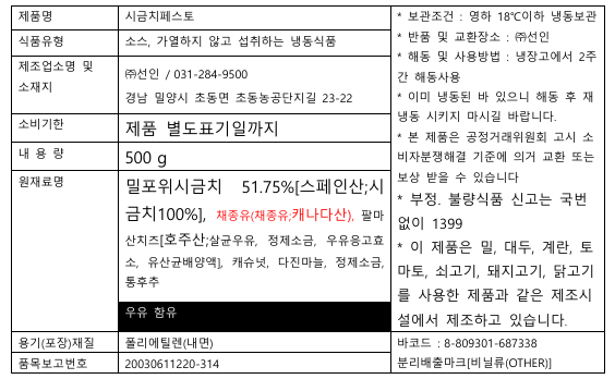 상품정보제공고시