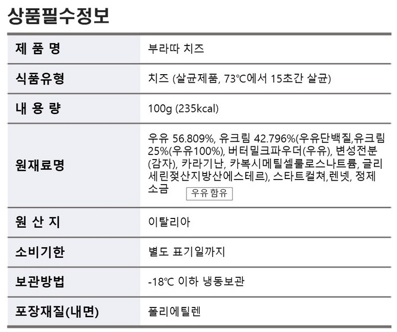 상품정보제공고시