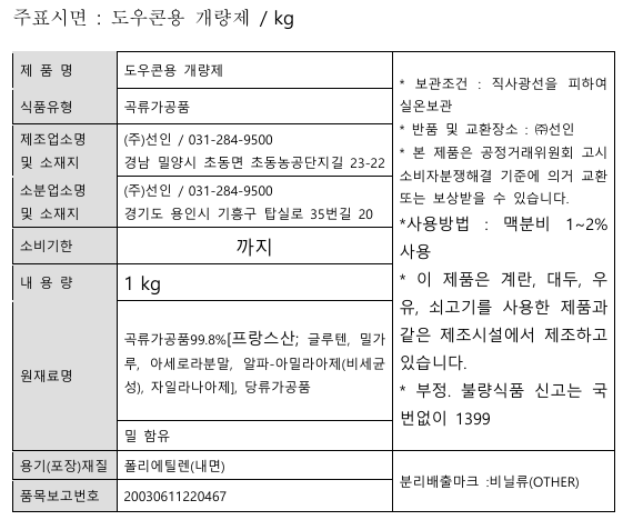 상품정보제공고시