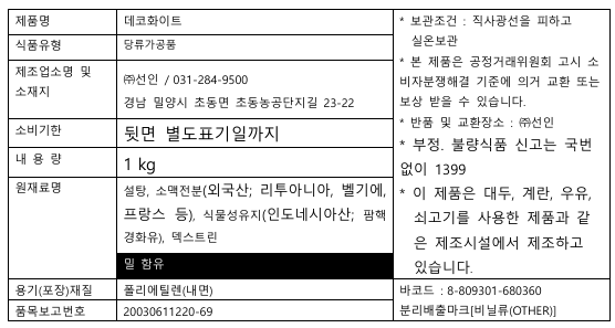 상품정보제공고시