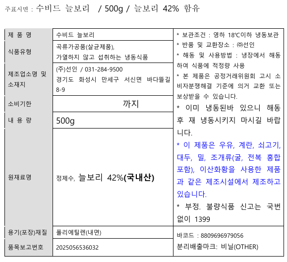 상품정보제공고시