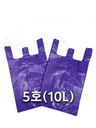 보라 손잡이 비닐봉투 5호(12L) 100매 - 29cm(+11cm)x50cm 이미지