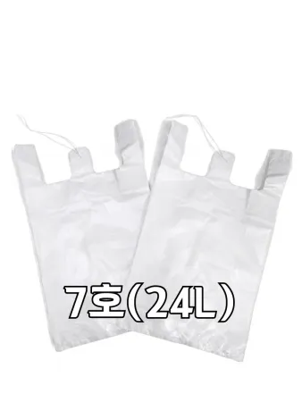 흰색 손잡이 비닐봉투 7호(24L) 100매 - 36cm(+14cm)x59cm 이미지