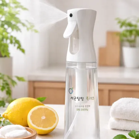 묶음상품 친환경 살균 소독수 세균탕탕 플러스 300ML 알콜75% 크린콜 발효 주정 에탄올 스프레이 이클린드림 5개 이미지