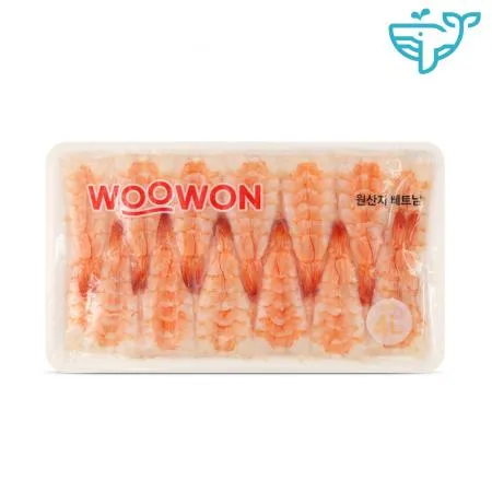 묶음상품 초새우 초밥용 자숙 새우 4L 24미 160g 10팩 이미지