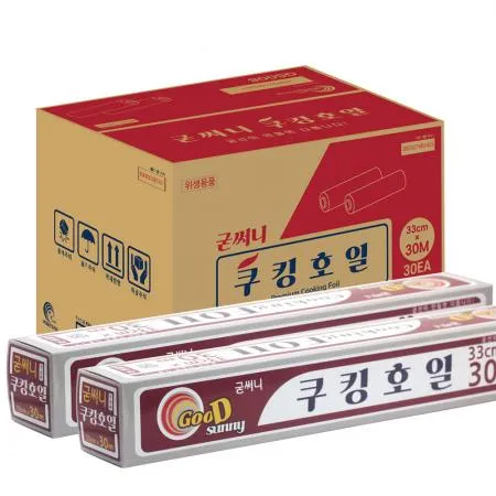 업소용 쿠킹호일 알루미늄호일 33cmX30m 김밥 고기 식품포장용 30개 1박스