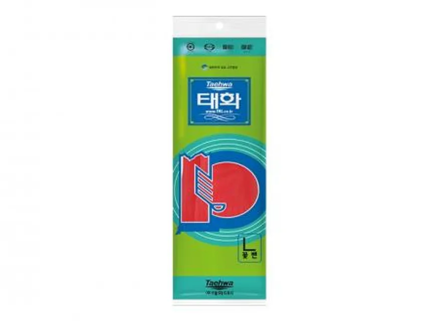 태화 고무장갑 꽃밴 대(L) 레드 10켤레 이미지