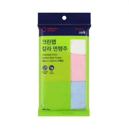 크린랩 칼라 면행주 3매입