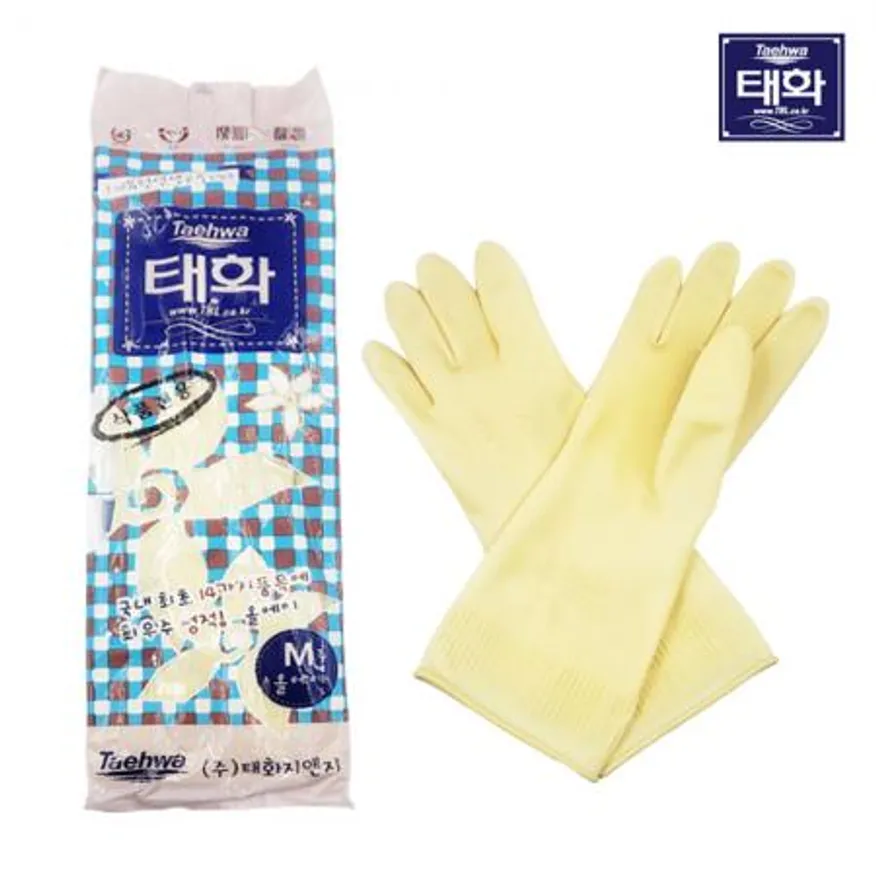 태화 올에이 고무장갑 중(M) 아이보리 100켤레 (1BOX) 이미지