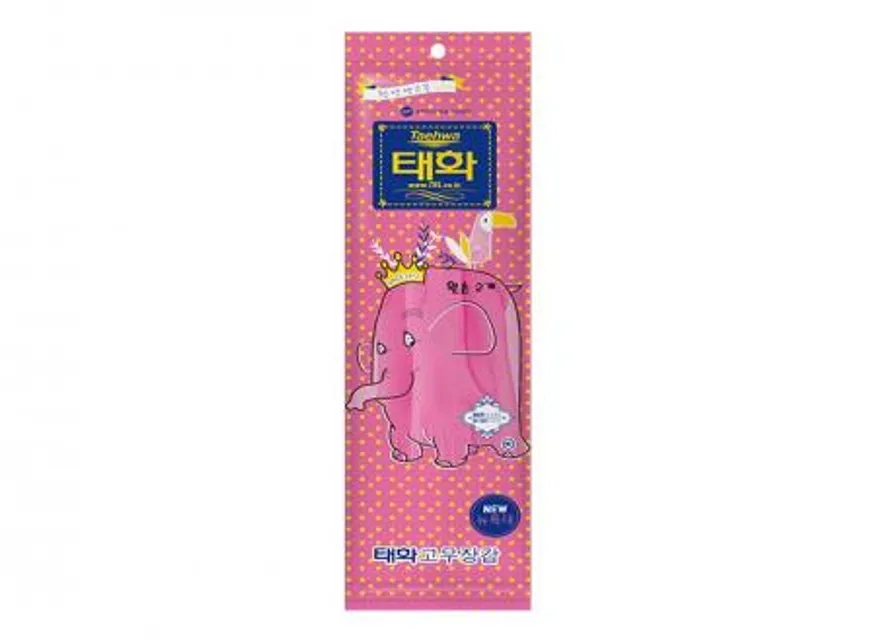 태화 고무장갑 뉴특대(XL) 왼손 2개x10켤레 핑크 이미지