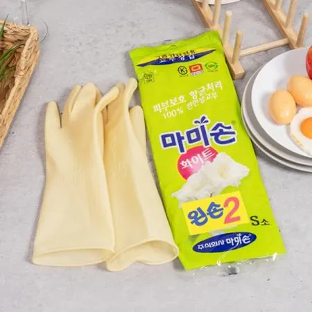 마미손 화이트 S 고무장갑 왼손 2켤레 / 10개