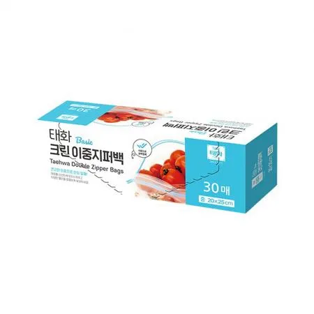 태화 베이직 크린 이중지퍼백 중(M) 30매