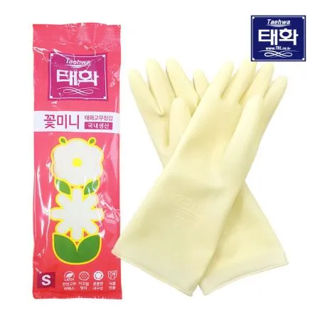 태화고무장갑 꽃미니 S 아이보리 10켤레