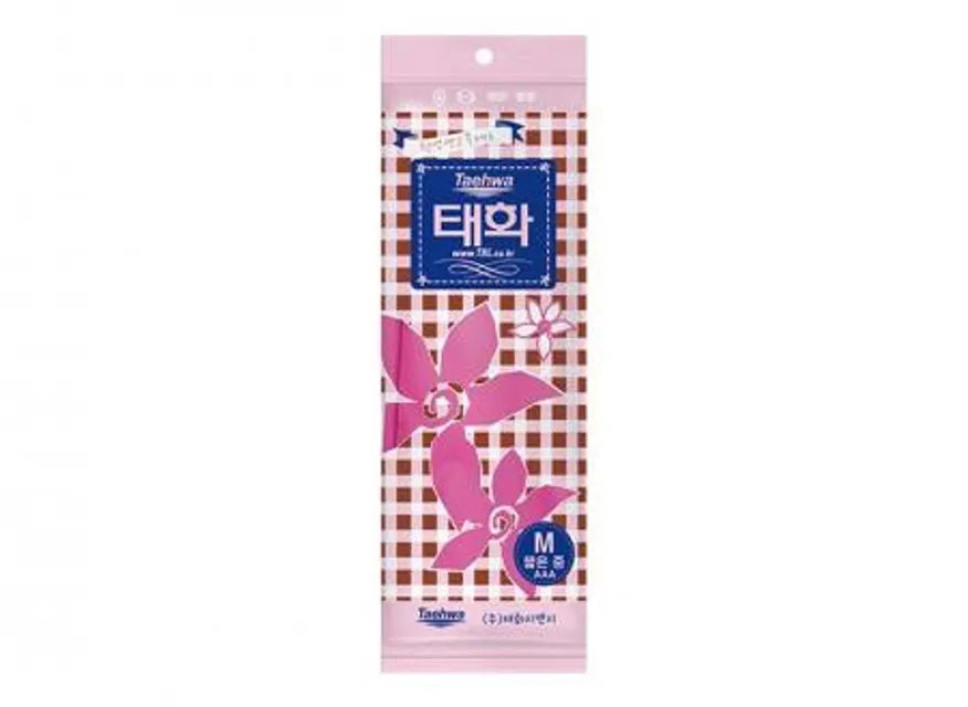 태화 고무장갑 짧은중(M) 핑크 100켤레 (1BOX) 이미지