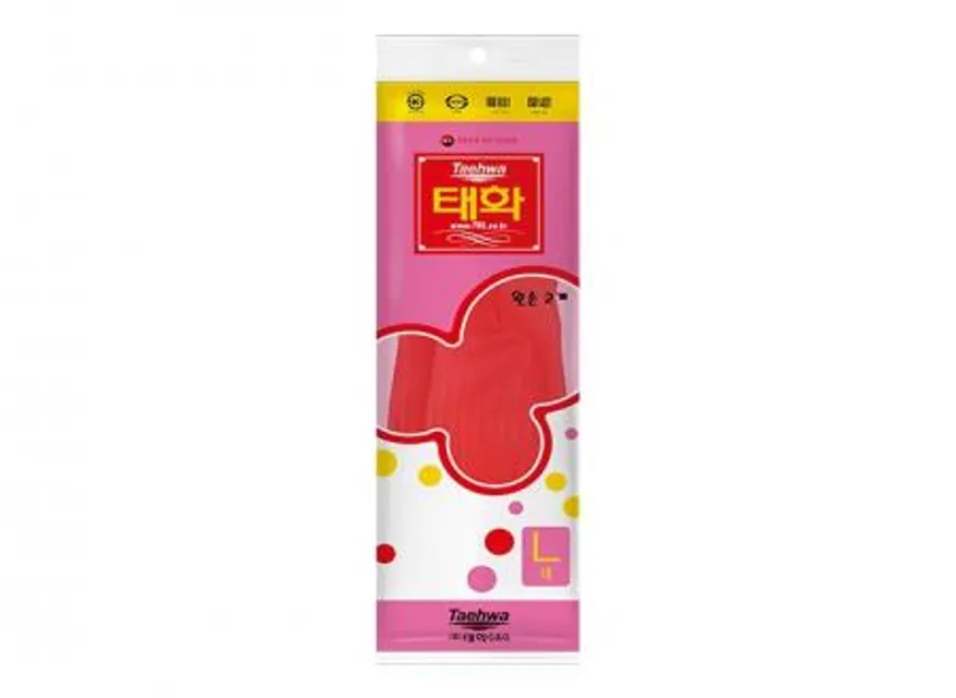 태화 고무장갑 대(L) 왼손 2개x100켤레 레드 (1BOX) 이미지
