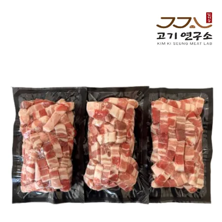 [싱싱배송] 미박삼겹살/오겹살 큐브 1kg/EA 구이용,찌개용,볶음용