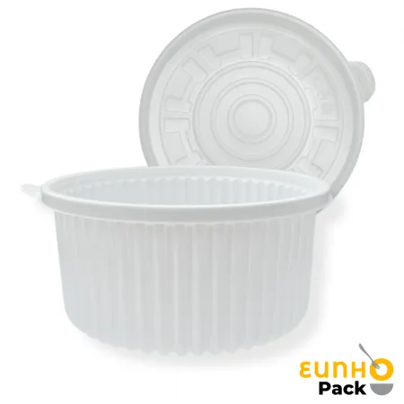 EH 225파이 중 백색 200개 일회용 탕용기 찜 배달 감자탕 포장