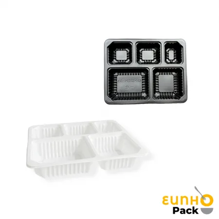 EH 23194-5A 백색 600개 5칸 실링용기 일회용 포장 배달
