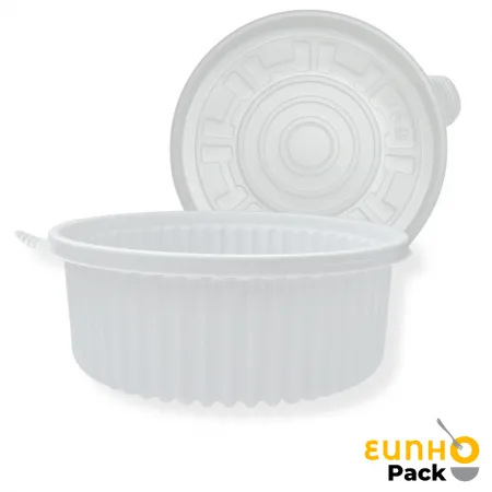 EH 225파이 소 백색 200개 일회용 탕용기 찜 배달 감자탕 포장