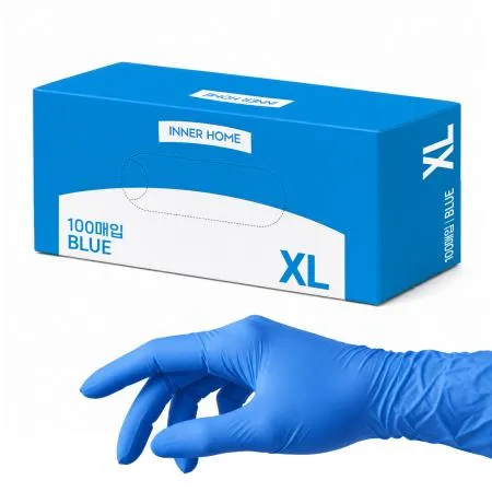 이너홈 식품용 니트릴장갑 100매 블루 XL(특대형)