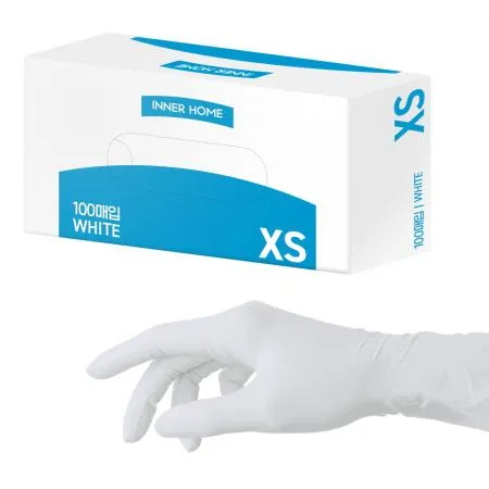이너홈 식품용 니트릴장갑 100매 화이트 XS