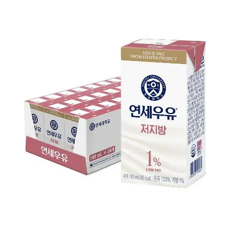 연세우유 저지방우유 190ml 24팩