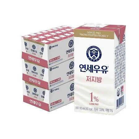 연세우유 저지방우유 190ml 24팩 x 3