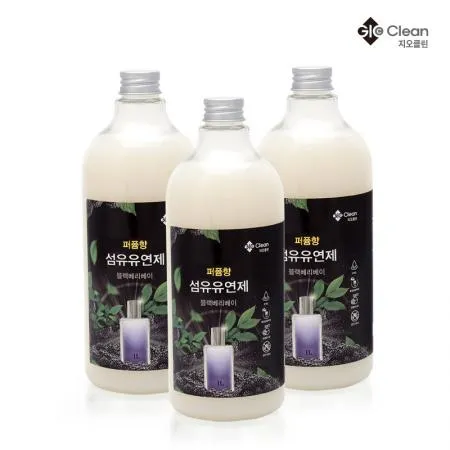 지오클린 퍼퓸 섬유유연제 1L 3개 블랙베리베이향
