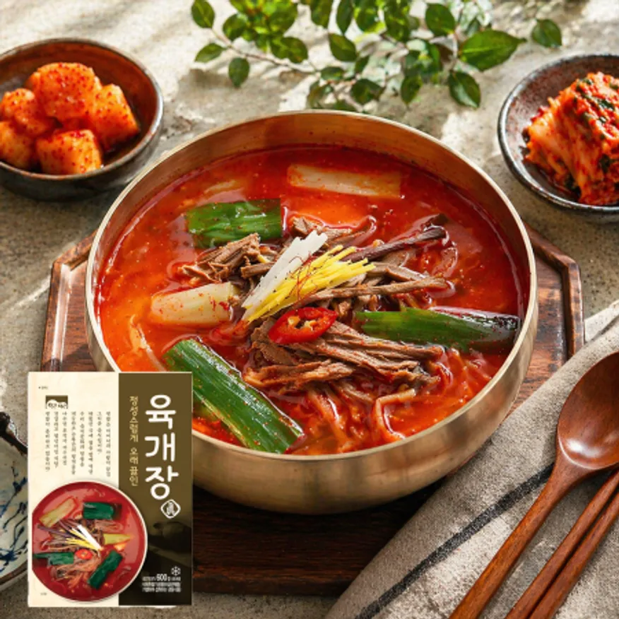 고향식품 옛맛 육개장 진 600g 소고기 볼살 3팩 이미지