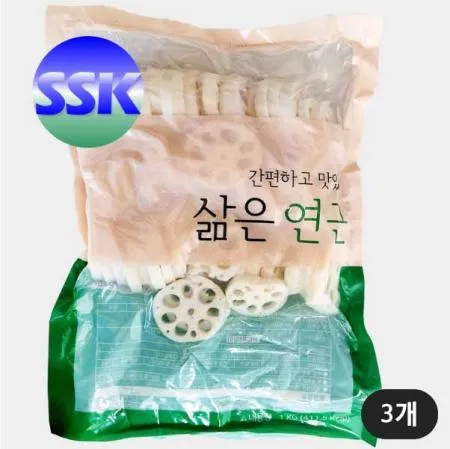 삶은연근 1kg 3개 3kg 반찬용 소용량