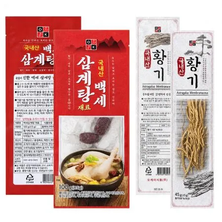 오케이 삼계탕재료 100g + 황기 45g 세트 (국내산) 이미지