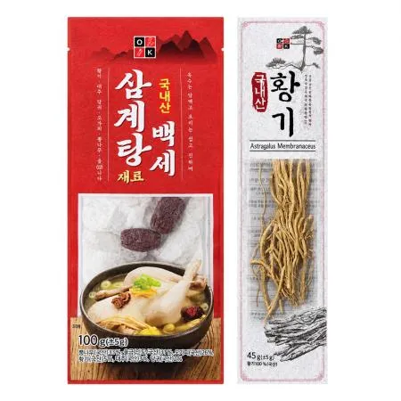 오케이 삼계탕재료 100g + 황기 45g 세트 (국내산)