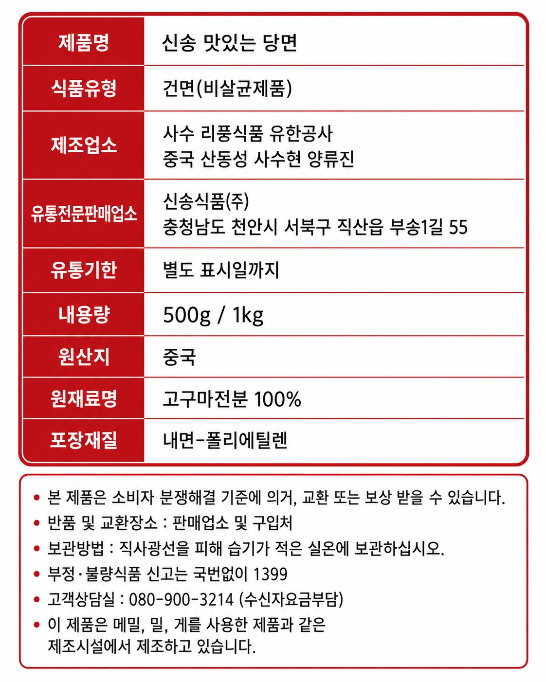 상품정보제공고시