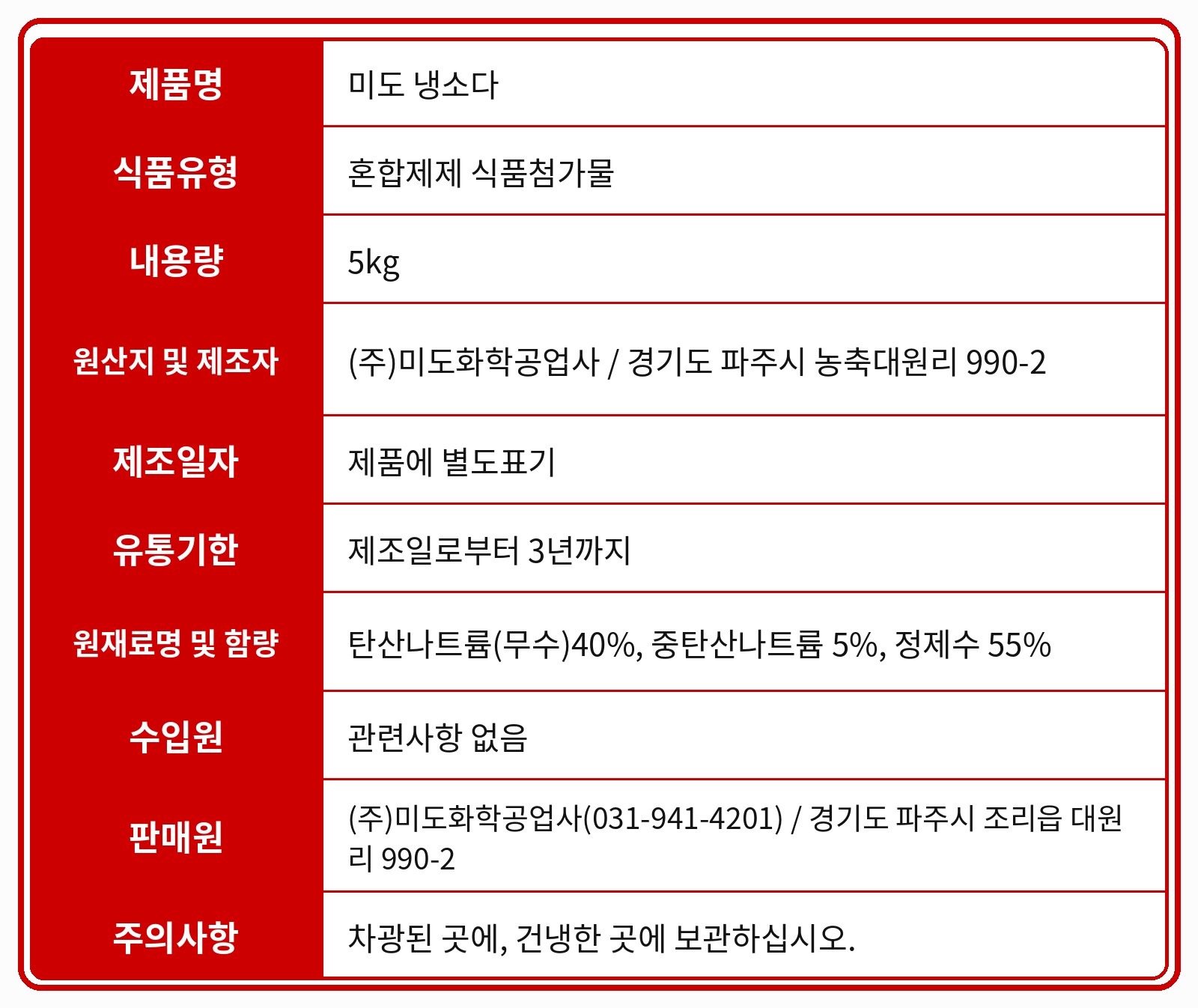 상품정보제공고시