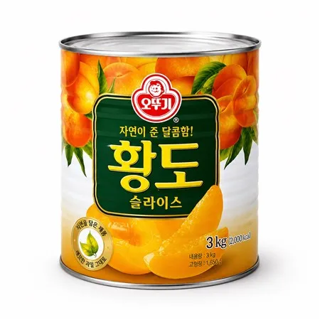 오뚜기 황도 슬라이스 3kg 복숭아 통조림 빙수 이미지