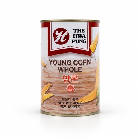 화풍 영콘 홀 400g 통조림 YOUNG CORN WHOLE 베이비콘 중국산