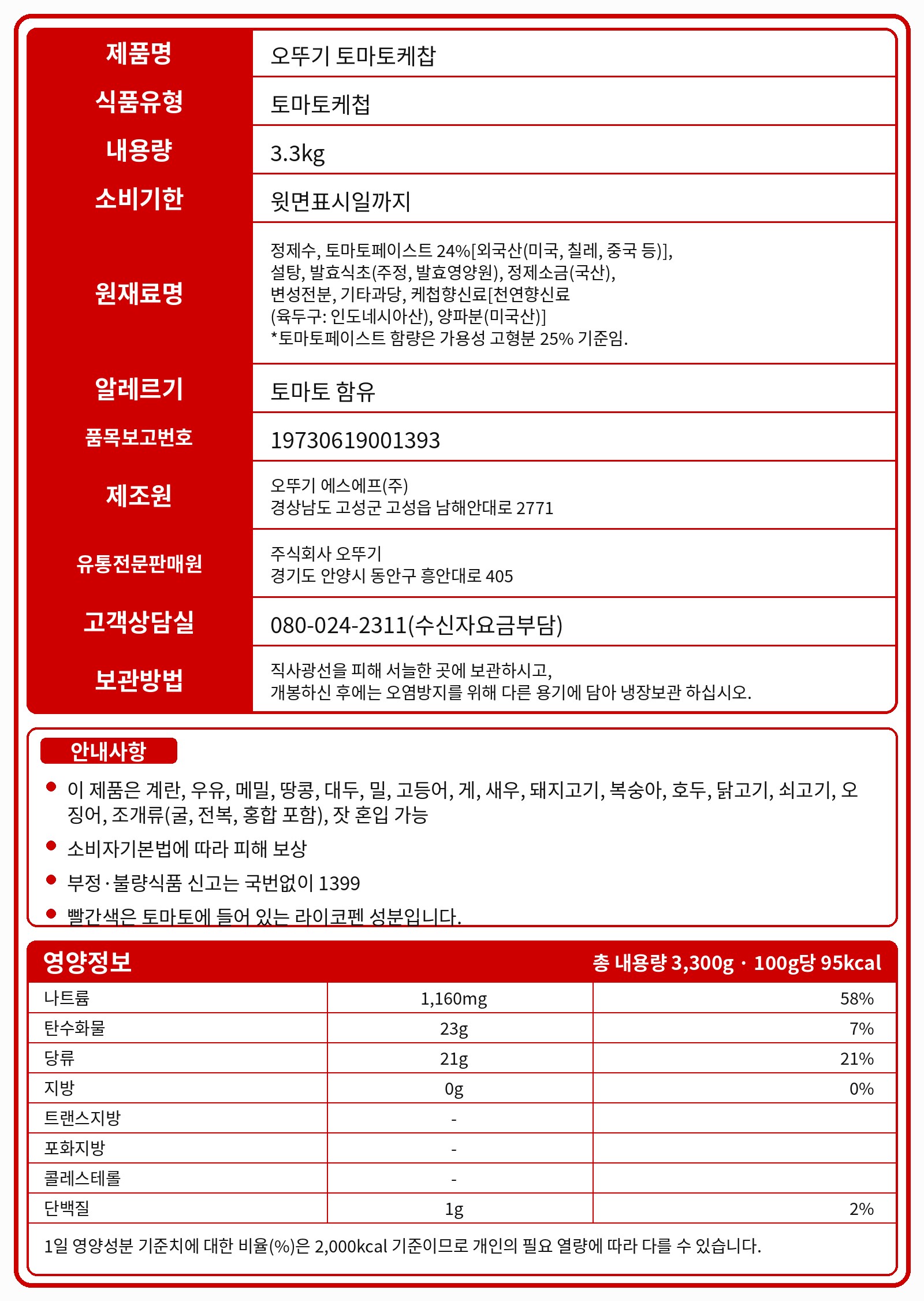 품질표시사항