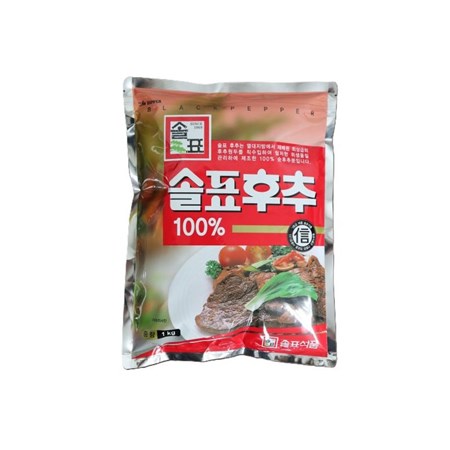 솔표 후추분 1kg 업소용 대용량 천연향신료 말레이시아산 100% 순후추