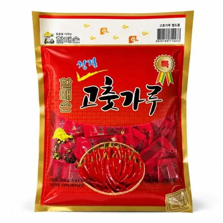 할매손 일회용 고춧가루 300g 소포장 6g 50개입 이미지