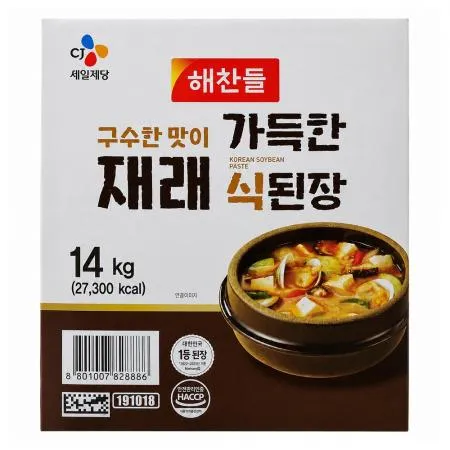 해찬들 가득한 재래식 된장 14kg