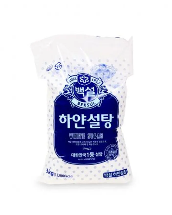 백설 하얀설탕(정백) 3kg 이미지