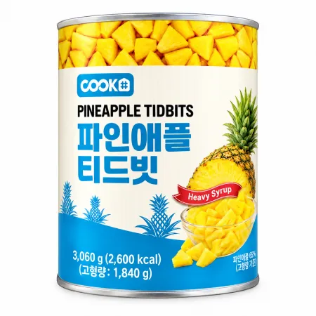 쿡샵 파인애플캔(청크) 3kg