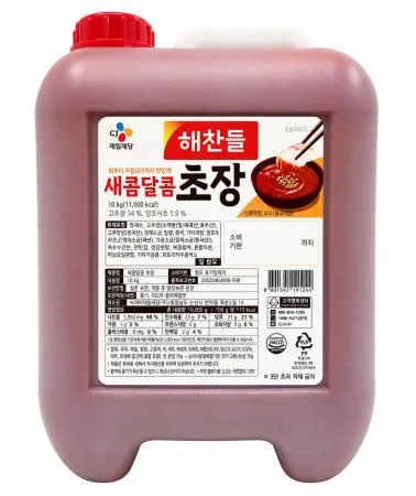 해찬들 새콤달콤 초장 10kg 업소용 대용량 CJ제일제당